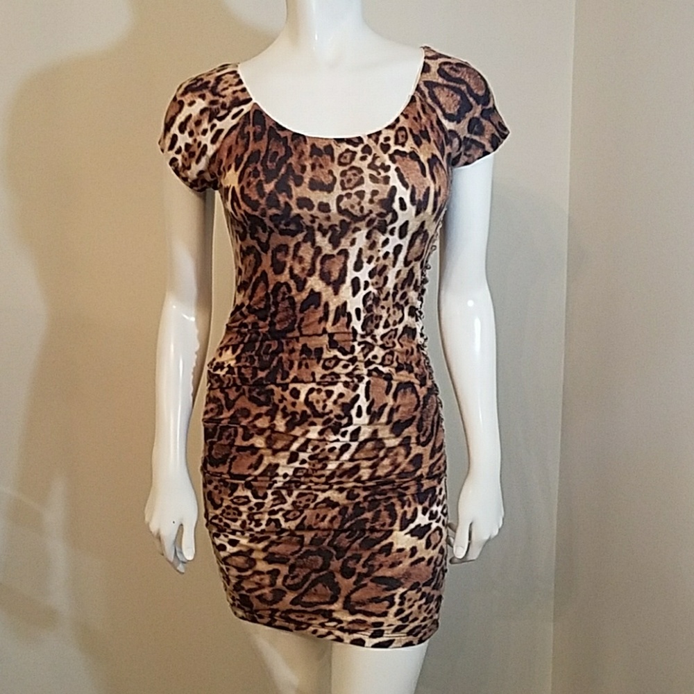 Bebe leopard print dress